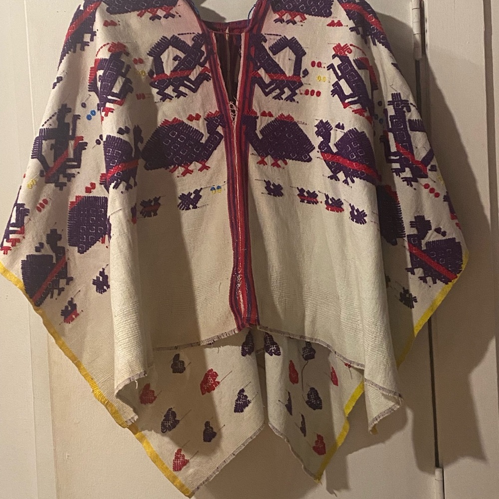 Vintage Guatemalan Hupil Top Embroidered Poncho